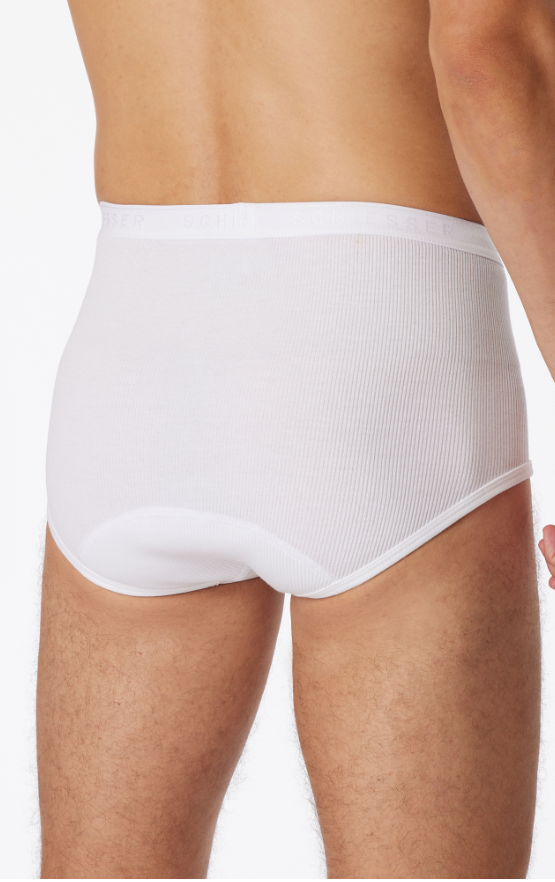 Schiesser Original Feinripp herenslip, dubbelrib wit