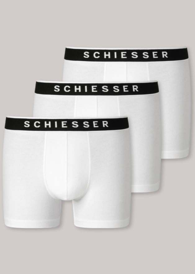 Schiesser 95/5 short, 3-pack  wit